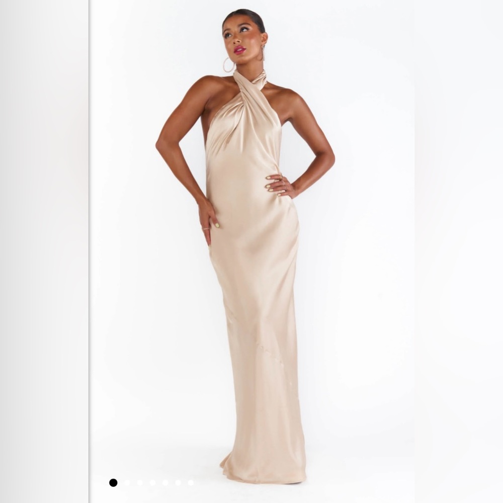 Show Me Your Mumu Jasmine Halter Maxi Dress Small